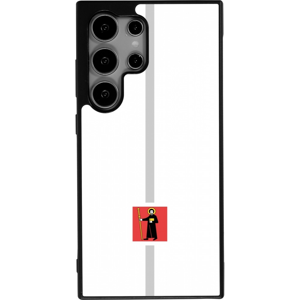 Samsung Galaxy S25 Ultra Case Hülle - Silikon schwarz Kanton GL weiss