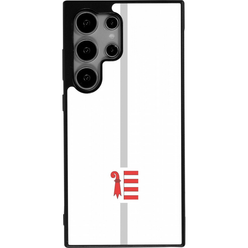Samsung Galaxy S25 Ultra Case Hülle - Silikon schwarz Kanton JU weiss