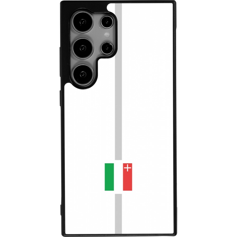 Samsung Galaxy S25 Ultra Case Hülle - Silikon schwarz Kanton NE weiss