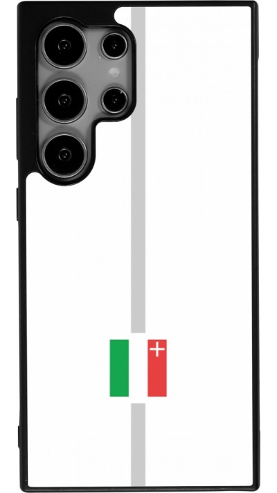 Samsung Galaxy S25 Ultra Case Hülle - Silikon schwarz Kanton NE weiss