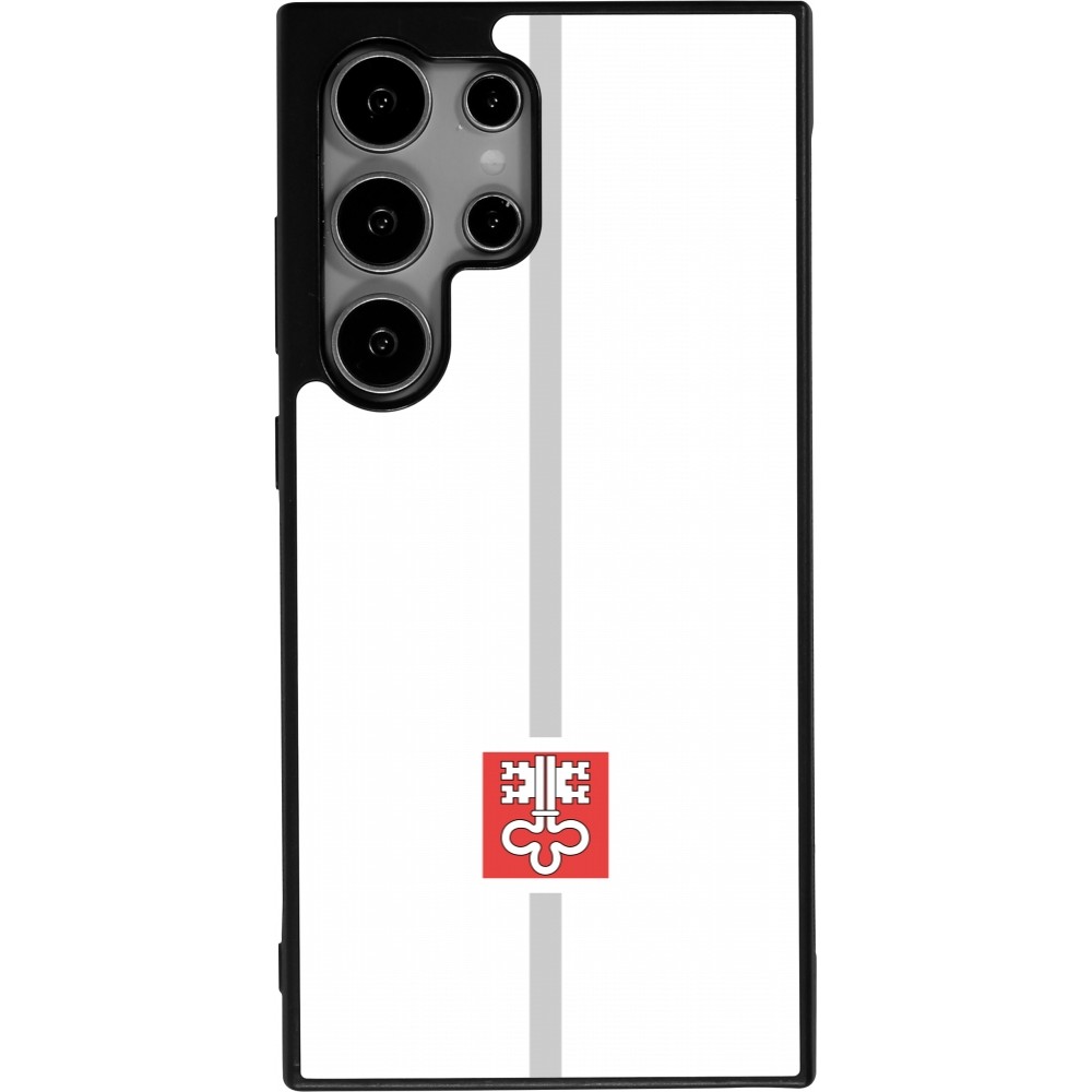 Samsung Galaxy S25 Ultra Case Hülle - Silikon schwarz Kanton NW weiss