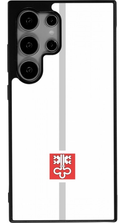 Samsung Galaxy S25 Ultra Case Hülle - Silikon schwarz Kanton NW weiss