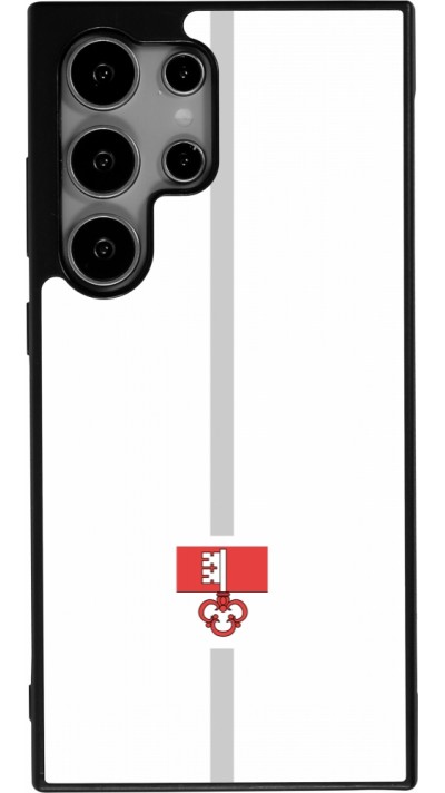 Samsung Galaxy S25 Ultra Case Hülle - Silikon schwarz Kanton OW weiss