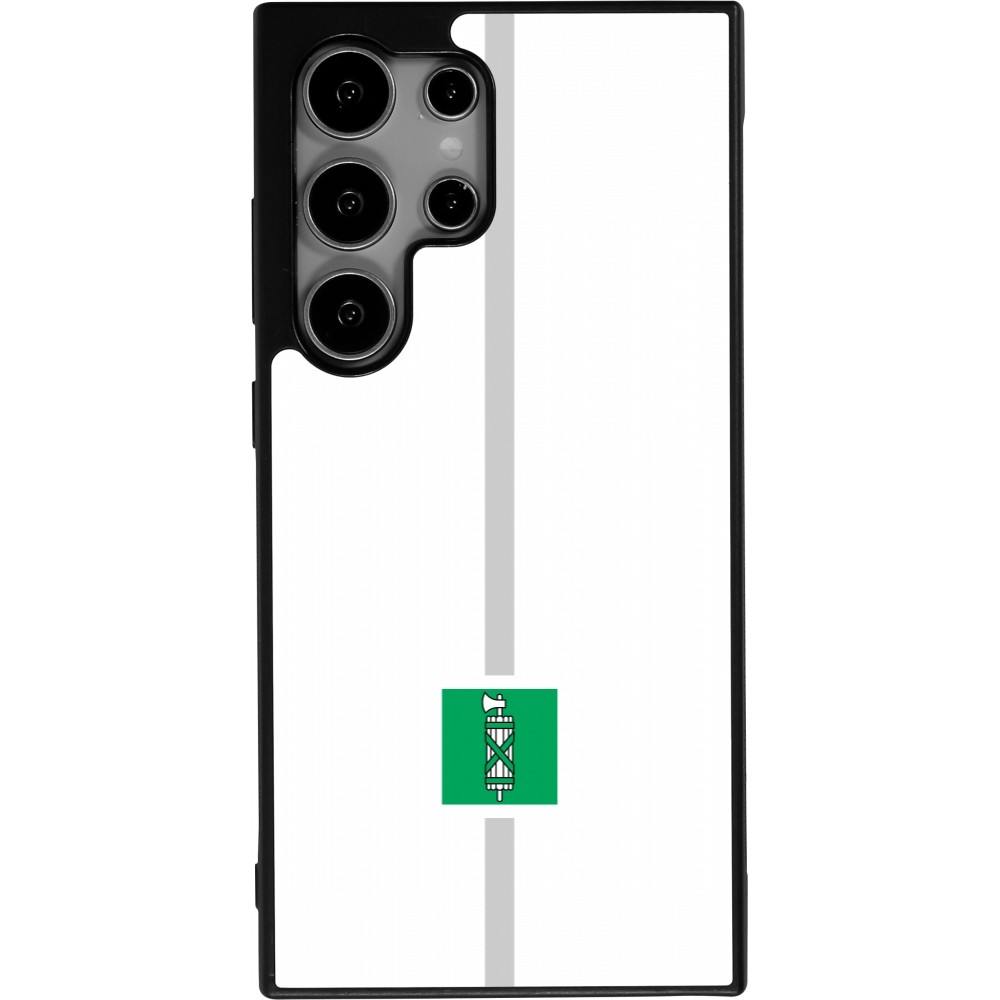 Samsung Galaxy S25 Ultra Case Hülle - Silikon schwarz Kanton SG weiss