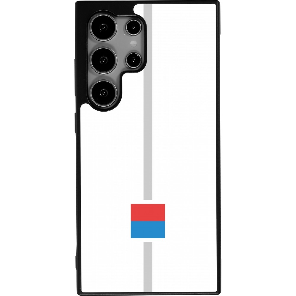 Samsung Galaxy S25 Ultra Case Hülle - Silikon schwarz Kanton TI weiss