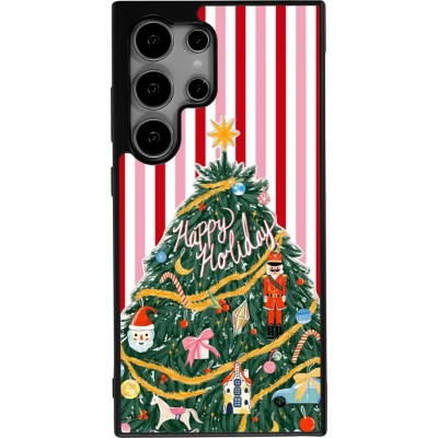 Coque Samsung Galaxy S25 Ultra - Silicone rigide noir Christmas 25 Happy Holiday