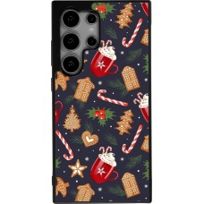 Samsung Galaxy S25 Ultra Case Hülle - Silikon schwarz Christmas 25 Pattern Gingerbread House