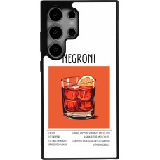 Samsung Galaxy S25 Ultra Case Hülle - Silikon schwarz Cocktail Rezept Negroni