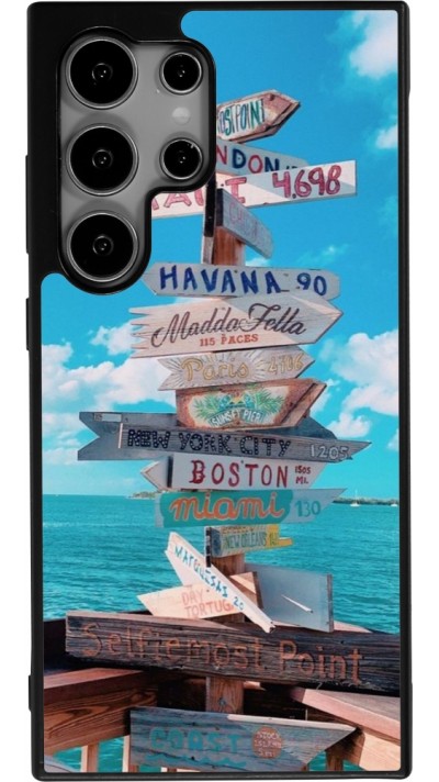 Coque Samsung Galaxy S25 Ultra - Silicone rigide noir Cool Cities Directions