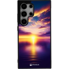 Samsung Galaxy S25 Ultra Case Hülle - Silikon schwarz Sonnenuntergang gelb violett