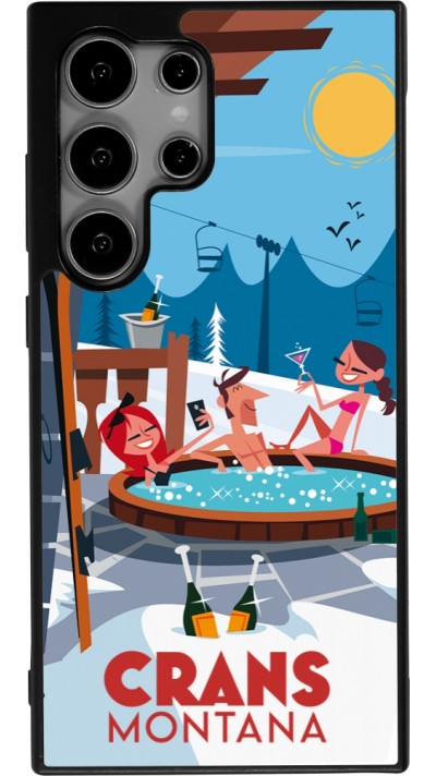 Coque Samsung Galaxy S25 Ultra - Silicone rigide noir Crans-Montana Mountain Jacuzzi