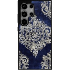 Coque Samsung Galaxy S25 Ultra - Silicone rigide noir Cream Flower Moroccan