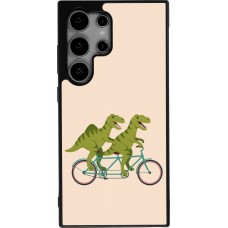 Coque Samsung Galaxy S25 Ultra - Silicone rigide noir Dinosaurs on bikes 2026