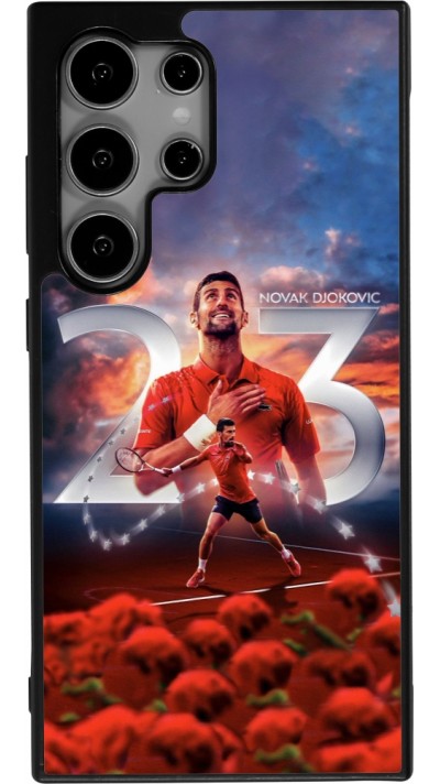 Coque Samsung Galaxy S25 Ultra - Silicone rigide noir Djokovic 23 Grand Slam