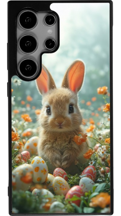 Coque Samsung Galaxy S25 Ultra - Silicone rigide noir Easter 2026 Rabbit in the garden