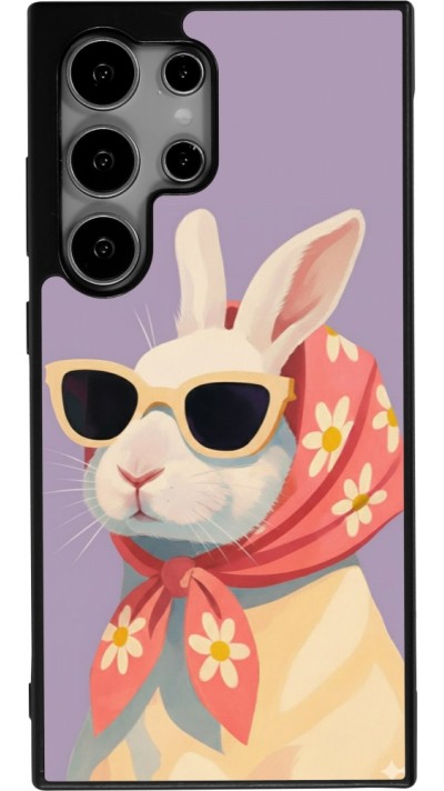 Coque Samsung Galaxy S25 Ultra - Silicone rigide noir Easter 2026 Rabbit with scarf