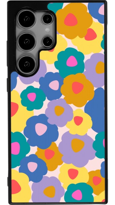 Coque Samsung Galaxy S25 Ultra - Silicone rigide noir Easter 2024 flower power
