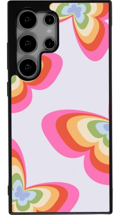 Coque Samsung Galaxy S25 Ultra - Silicone rigide noir Easter 2024 rainbow butterflies