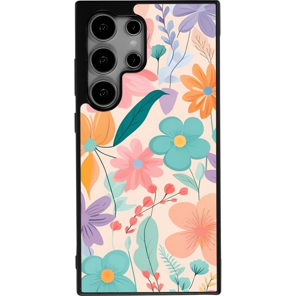 Coque Samsung Galaxy S25 Ultra - Silicone rigide noir Easter 2024 spring flowers