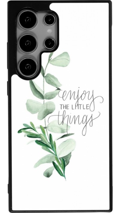 Coque Samsung Galaxy S25 Ultra - Silicone rigide noir Enjoy the little things