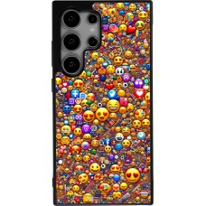 Samsung Galaxy S25 Ultra Case Hülle - Silikon schwarz Emoji gemischt