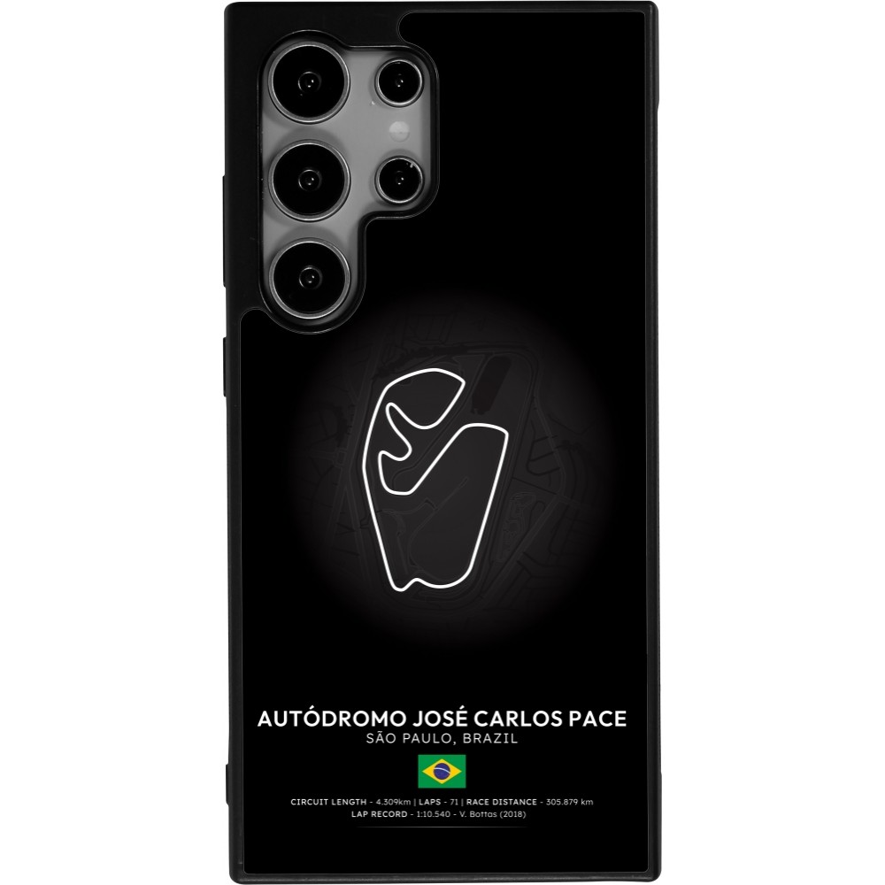Coque Samsung Galaxy S25 Ultra - Silicone rigide noir F1 Track 2025 Brazil