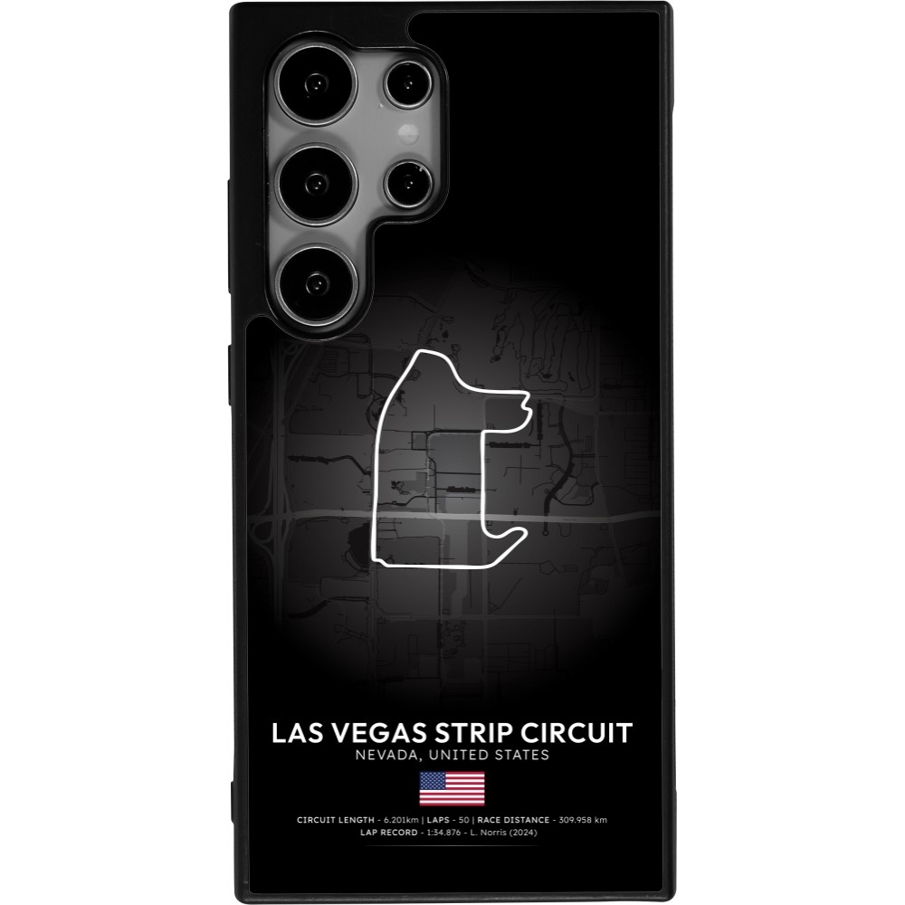 Coque Samsung Galaxy S25 Ultra - Silicone rigide noir F1 Track 2025 Las Vegas