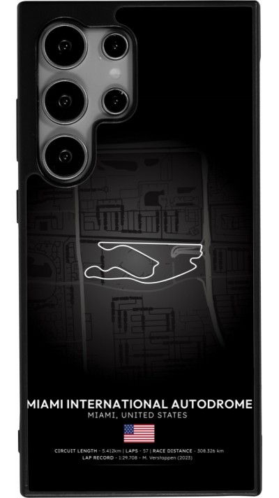 Coque Samsung Galaxy S25 Ultra - Silicone rigide noir F1 Track 2025 Miami