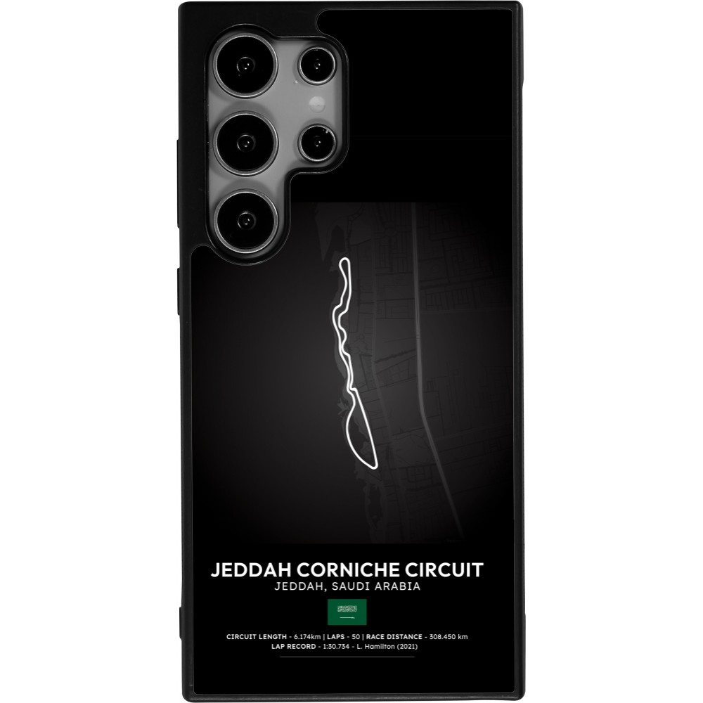 Samsung Galaxy S25 Ultra Case Hülle - Silikon schwarz F1 Track 2025 Saudi Arabia