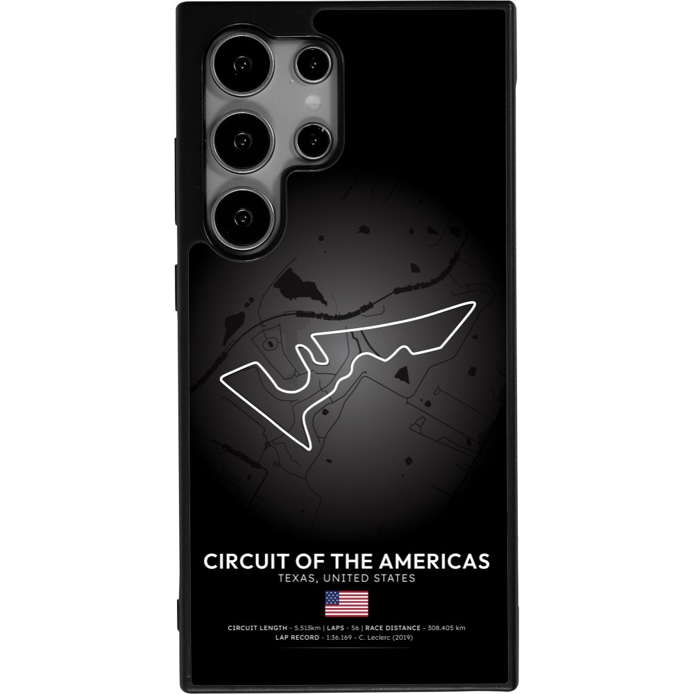 Samsung Galaxy S25 Ultra Case Hülle - Silikon schwarz F1 Track 2025 United States