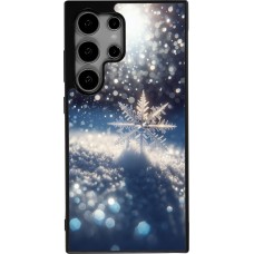 Coque Samsung Galaxy S25 Ultra - Silicone rigide noir Flocon Solaire Éclat