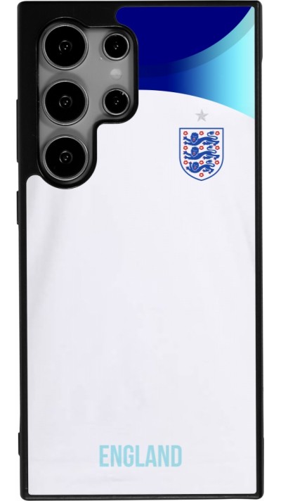 Coque Samsung Galaxy S25 Ultra - Silicone rigide noir Maillot de football Angleterre 2022 personnalisable
