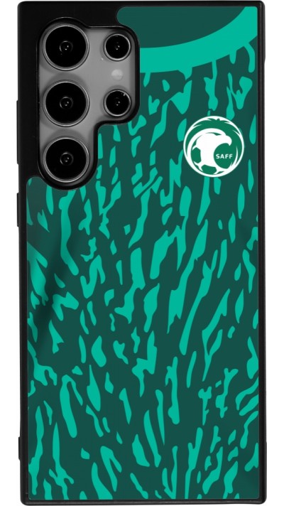Coque Samsung Galaxy S25 Ultra - Silicone rigide noir Maillot de football Arabie saoudite 2022 personnalisable