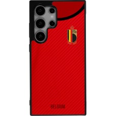 Coque Samsung Galaxy S25 Ultra - Silicone rigide noir Maillot de football Belgique 2022 personnalisable