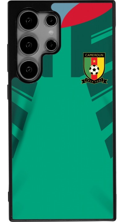 Coque Samsung Galaxy S25 Ultra - Silicone rigide noir Maillot de football Cameroun 2022 personnalisable