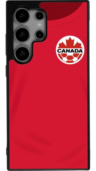 Coque Samsung Galaxy S25 Ultra - Silicone rigide noir Maillot de football Canada 2022 personnalisable