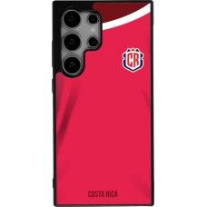 Coque Samsung Galaxy S25 Ultra - Silicone rigide noir Maillot de football Costa Rica 2022 personnalisable