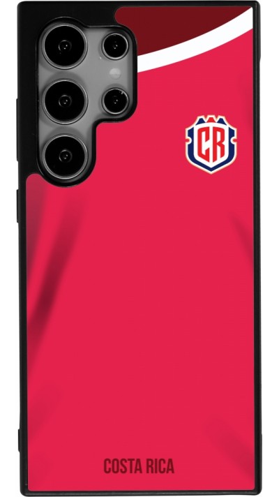 Coque Samsung Galaxy S25 Ultra - Silicone rigide noir Maillot de football Costa Rica 2022 personnalisable