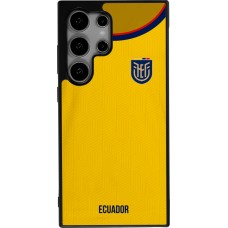 Coque Samsung Galaxy S25 Ultra - Silicone rigide noir Maillot de football Equateur 2022