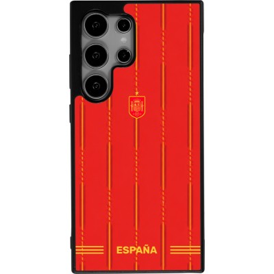 Coque Samsung Galaxy S25 Ultra - Silicone rigide noir Maillot de football Espagne 2026 personnalisable