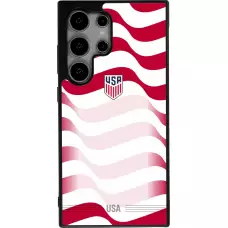 Coque Samsung Galaxy S25 Ultra - Silicone rigide noir Maillot de football États-Unis 2026 personnalisable