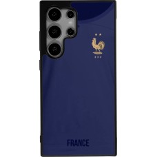 Coque Samsung Galaxy S25 Ultra - Silicone rigide noir Maillot de football France 2022 personnalisable