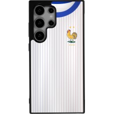 Coque Samsung Galaxy S25 Ultra - Silicone rigide noir Maillot de football France Extérieur personnalisable