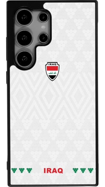 Coque Samsung Galaxy S25 Ultra - Silicone rigide noir Maillot de football Irak 2026 personnalisable