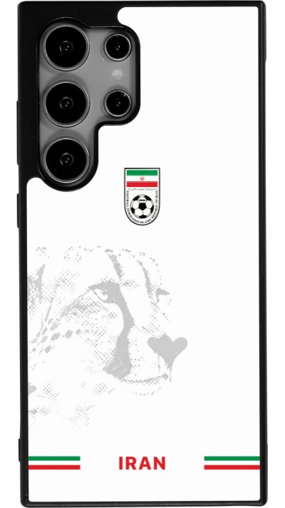 Coque Samsung Galaxy S25 Ultra - Silicone rigide noir Maillot de football Iran 2026 personnalisable