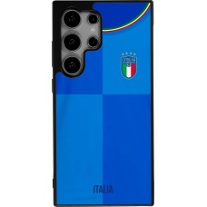 Coque Samsung Galaxy S25 Ultra - Silicone rigide noir Maillot de football Italie 2022 personnalisable