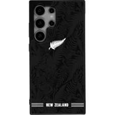 Coque Samsung Galaxy S25 Ultra - Silicone rigide noir Maillot de football Nouvelle-Zélande 2026 personnalisable