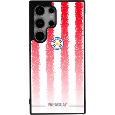 Coque Samsung Galaxy S25 Ultra - Silicone rigide noir Maillot de football Paraguay 2026 personnalisable