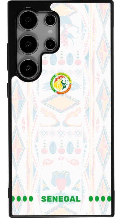 Coque Samsung Galaxy S25 Ultra - Silicone rigide noir Maillot de football Sénégal 2026 personnalisable