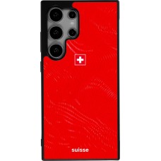 Coque Samsung Galaxy S25 Ultra - Silicone rigide noir Maillot de football Suisse 2026 personnalisable